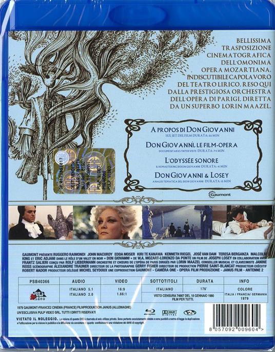 Don Giovanni di Joseph Losey - Blu-ray - 2