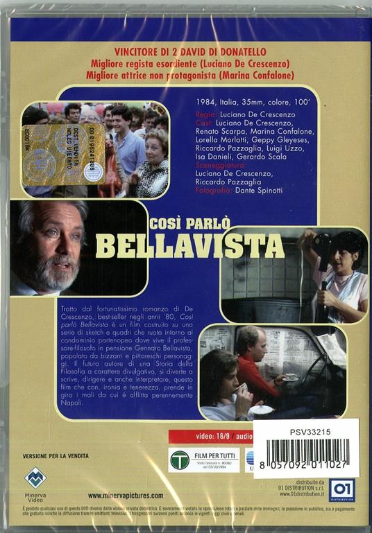 Così parlò Bellavista - DVD - Film di Luciano De Crescenzo Commedia |  Feltrinelli