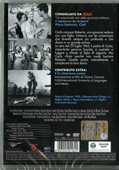 Estate violenta di Valerio Zurlini - DVD - 2