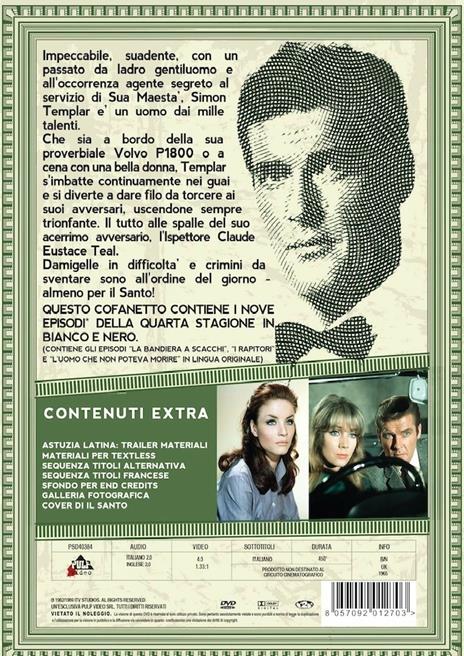 Il Santo. Stagione 4 (3 DVD) di Roger Moore,Leslie Norman,John Llewellyn Moxey,Roy Ward Baker - DVD - 2