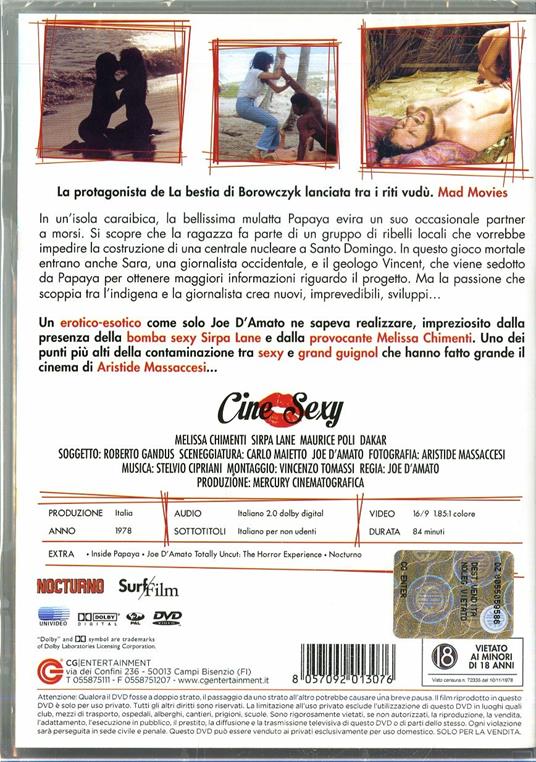 Papaya dei Caraibi di Joe D'Amato - DVD - 2