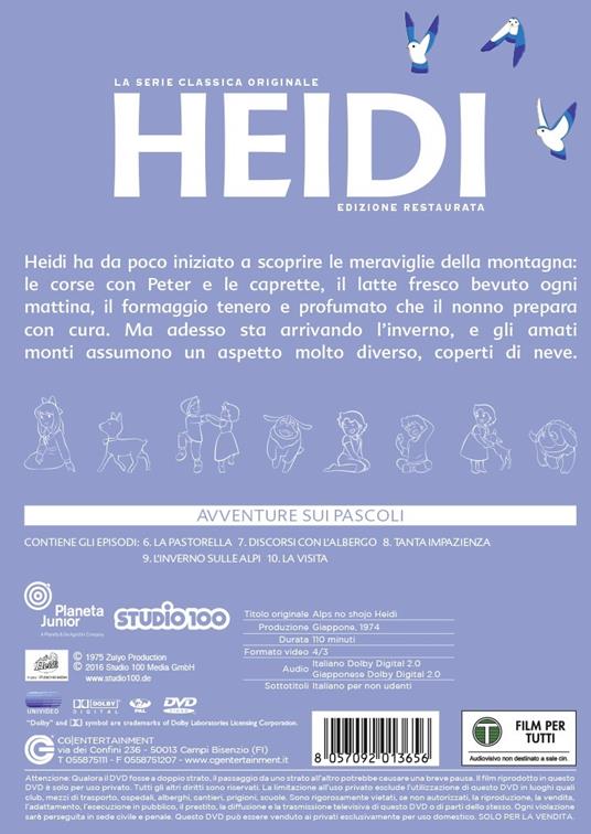 Heidi. Vol. 2. Avventure sui pascoli di Isao Takahata - DVD - 2