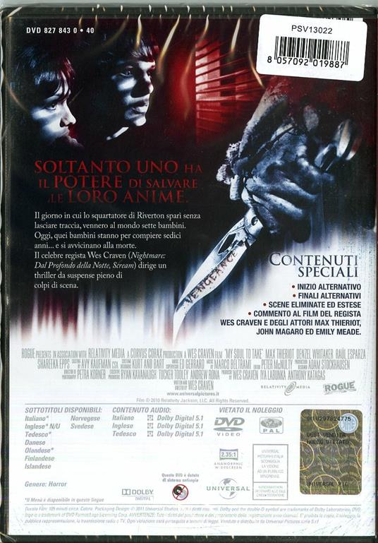 My Soul to Take. Il cacciatore di anime (DVD) di Wes Craven - DVD - 7