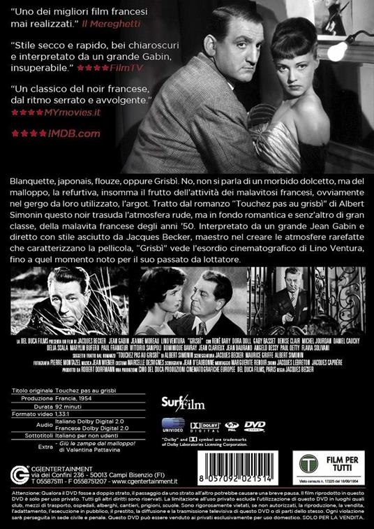 Grisbì (DVD) di Jacques Becker - DVD - 2