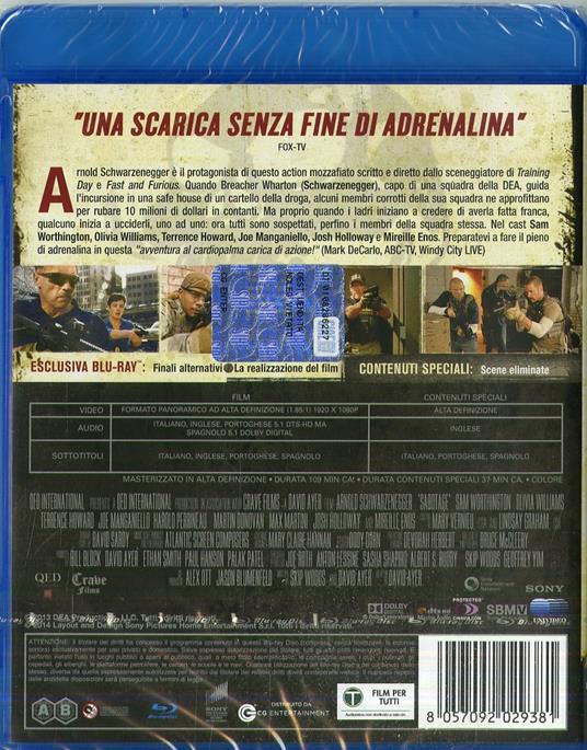 Sabotage (Blu-ray) di David Ayer - Blu-ray - 2