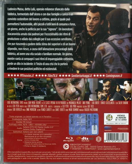 La classe operaia va in paradiso (Blu-ray) di Elio Petri - Blu-ray - 2