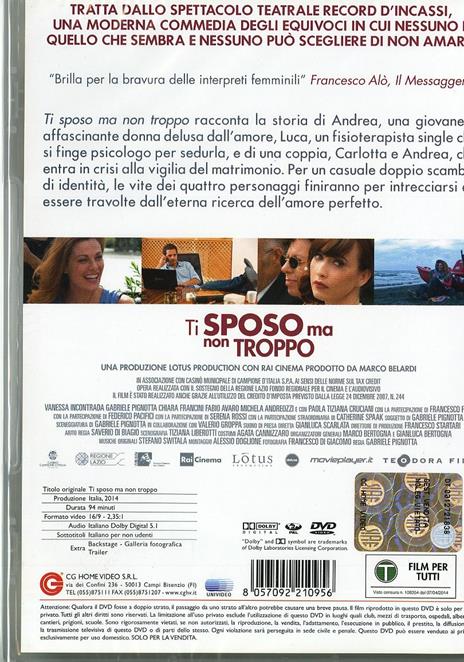 Ti sposo ma non troppo di Gabriele Pignotta - DVD - 2