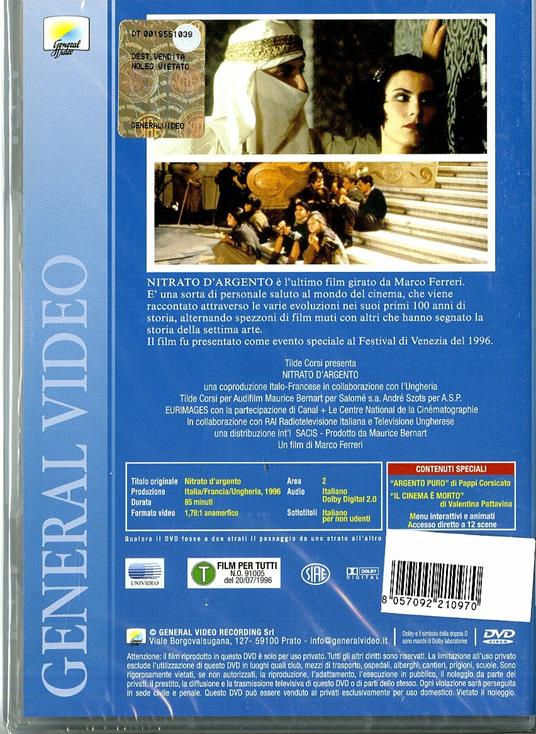 Nitrato d'argento di Marco Ferreri - DVD - 2