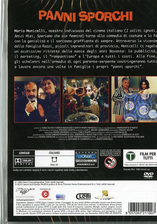 Panni sporchi di Mario Monicelli - DVD - 2