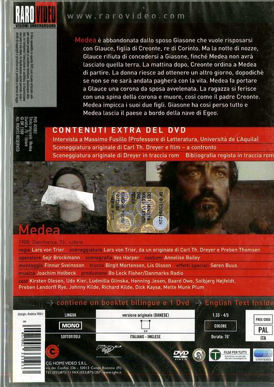 Medea di Lars Von Trier - DVD - 2
