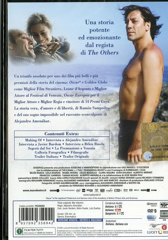 Mare dentro di Alejandro Amenabar - DVD - 2