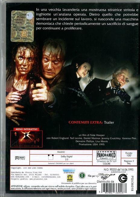 The Mangler. La macchina infernale di Tobe Hooper - DVD - 2