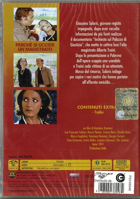 Perché si uccide un magistrato di Damiano Damiani - DVD - 2