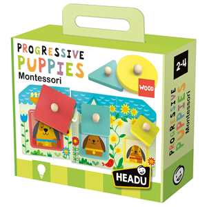 Giocattolo Progressive Puppies Montessori Headu