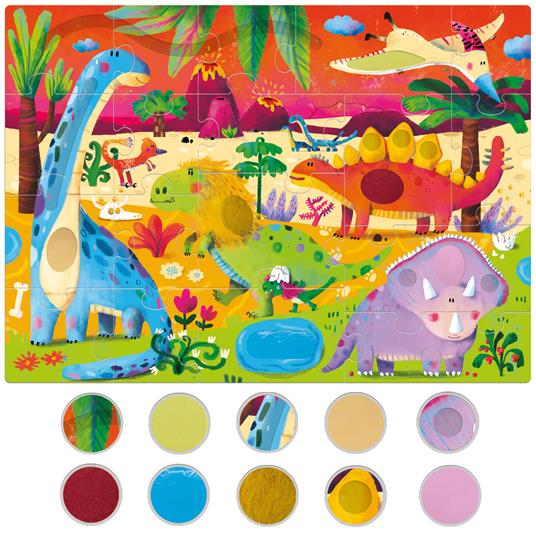 Tactile Puzzle Montessori Dino - 2