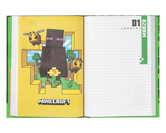 Diario 12 Mesi 2023-2024 Standard Green Minecraft - Verde - Panini