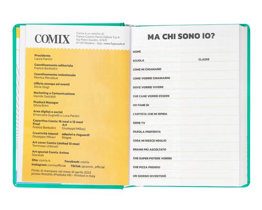 Diario 13 Mesi 2023-2024 Giornaliera Mini Comix U Yourself Blue - Blu -  Comix - Cartoleria e scuola