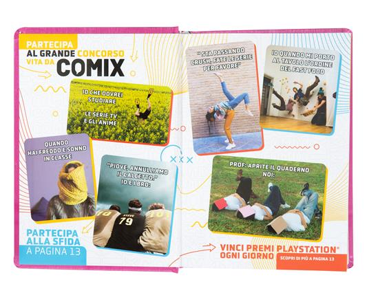 Diario Comix 2022-2023, 16 Mesi, Mini Special Comix, fantasia rosa cm  11,5x16 - Cartolinformatika