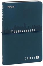 Diario 2024-2025, 13 mesi, settimanale, Medium Comix U Younivercity Blue