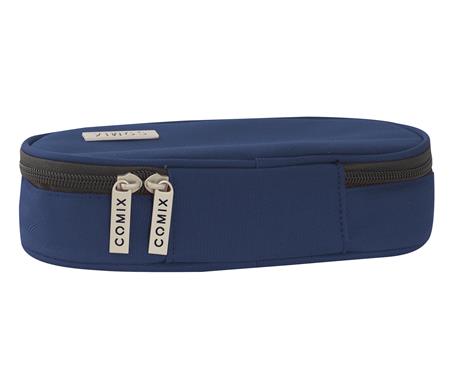 Astuccio Ovale Organizzato Monocolore Blu Comix - 3