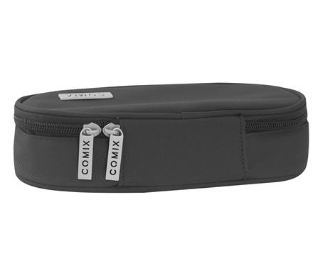 Astuccio Ovale Organizzato Monocolore Nero Comix - 3