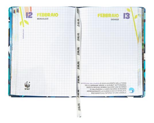 Diario 2024-2025, 12 mesi, Standard Procione Wwf Illustrato - 6