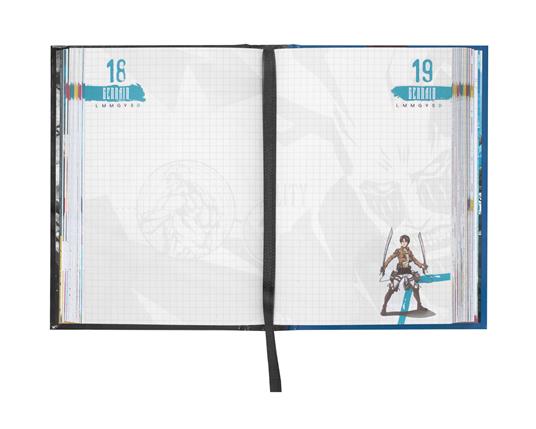 SuperDiario 2024-2025, 12 mesi, Medium Blu Attack on Titan - 3