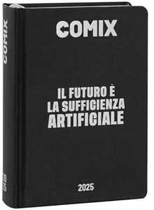 Cartoleria Diario 2024-2025, Comix 16 mesi, Standard Black&Silver Comix