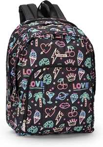 Cartoleria Zaino con zip e scomparti Allover neon Comix Comix