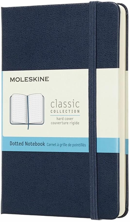 Taccuino Moleskine pocket puntinato copertina rigida blu. Sapphire Blue