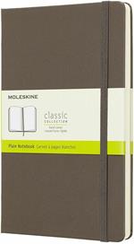 Taccuino Moleskine large a pagine bianche copertina rigida marrone. Earth Brown