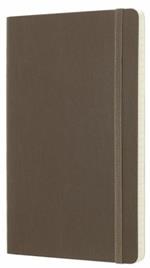 Taccuino Moleskine large a righe copertina morbida marrone. Earth Brown