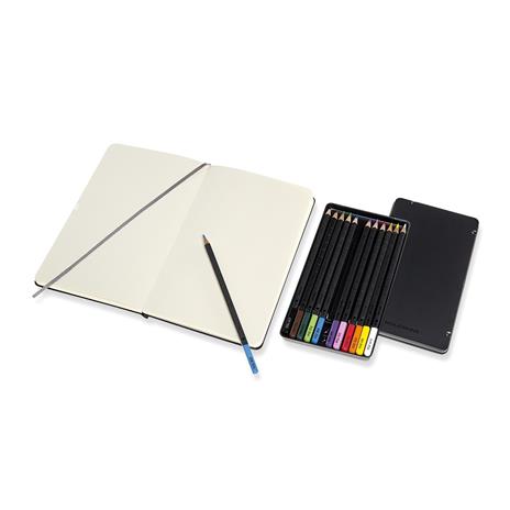 Sketching Kit Moleskine Art. Taccuino per schizzi large con Set matite colorate acquerellabili - 2