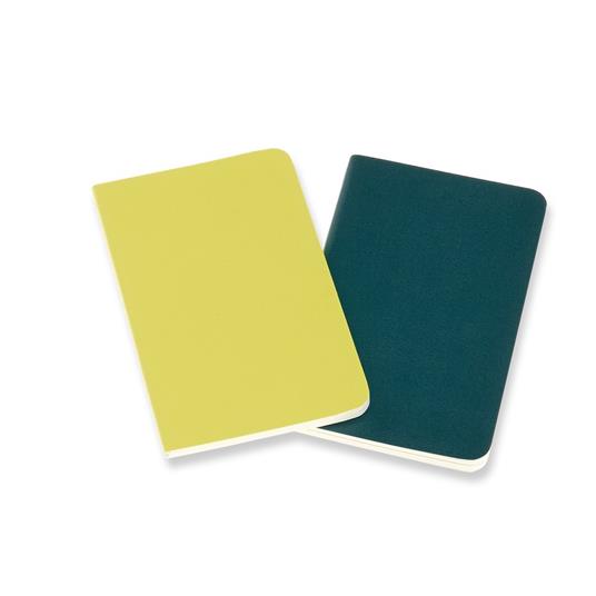 Quaderno Volant Journal Moleskine XS a righe verde-giallo. Pine Green-Lemony Yellow. Set da 2 - 2