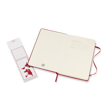 Taccuino Moleskine medium a righe copertina rigida rosso. Scarlet Red - 3