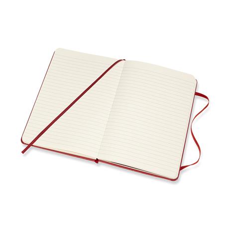 Taccuino Moleskine medium a righe copertina rigida rosso. Scarlet Red - 4