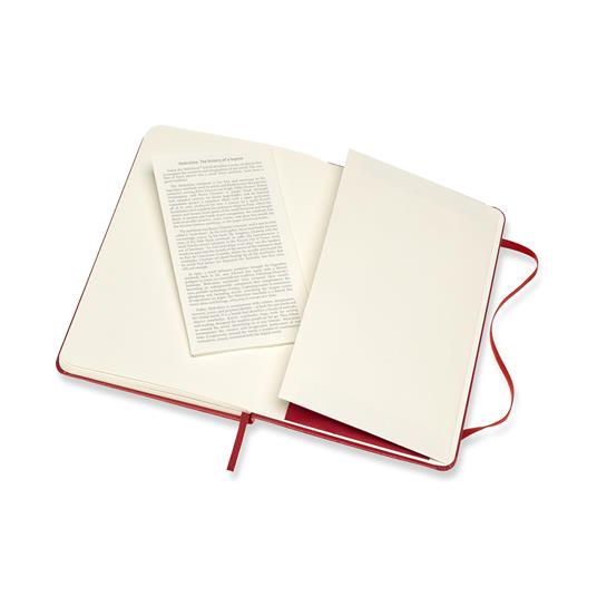 Taccuino Moleskine medium a righe copertina rigida rosso. Scarlet Red - 5