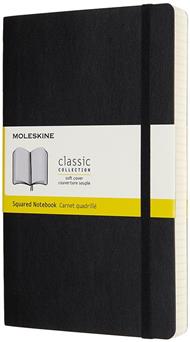 Taccuino Moleskine Expanded large a quadretti copertina morbida nero. Black