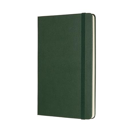 Taccuino Moleskine large puntinato copertina rigida verde. Myrtle