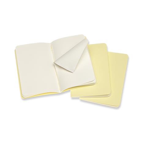 Quaderno Cahier Journal Moleskine pocket a pagine bianche giallo. Tenderly Yellow. Set da 3 - 2