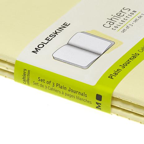 Quaderno Cahier Journal Moleskine pocket a pagine bianche giallo. Tenderly Yellow. Set da 3 - 5