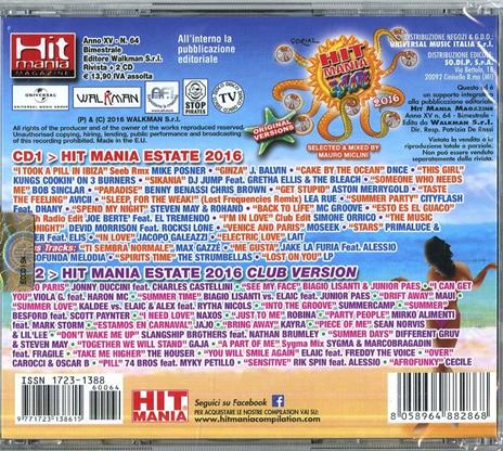 Hit Mania Estate 2016 (+ Rivista) - CD Audio - 2