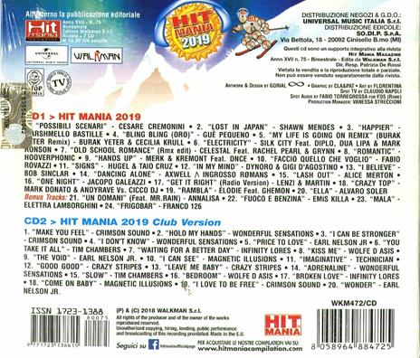 Hit Mania 2019 ( + Rivista) - CD Audio - 2