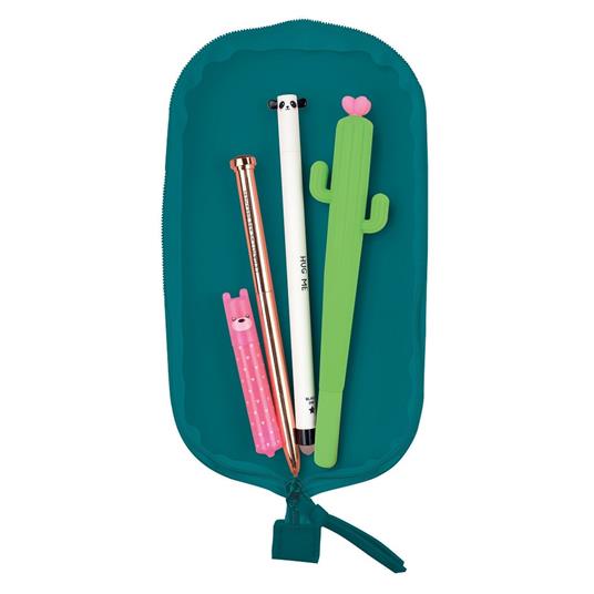 Astuccio in silicone morbido Legami, Cute! - Soft silicone Pencil Case -  Aqua - Legami - Cartoleria e scuola