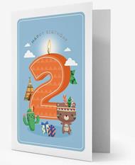 Biglietto d'auguri Legami Postal Greeting Card compleanno 2 anni Bambino