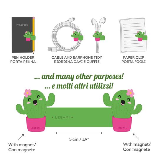 Clip magnetica Cactus Legami, Magnetic Clip - Cactus - 5