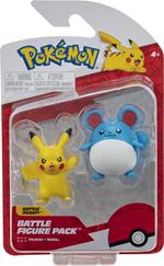 Pokemon: Rei Toys - Battle Figure Pack Serie 4 - Marill E Pikachu
