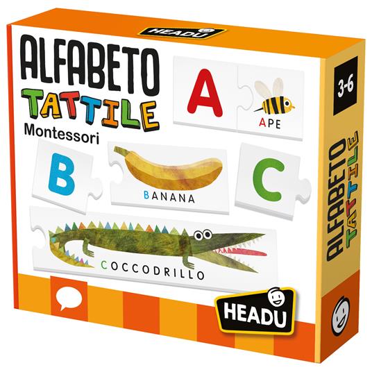 Alfabeto Tattile Montessori - Headu - Montessori - Lettura e scrittura -  Giocattoli | Feltrinelli