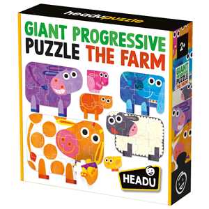 Giocattolo Giant Progressive Puzzle The Farm Headu