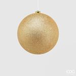 1 Pallina Poly 15cm Glitter Oro Natale Addobbi Albero